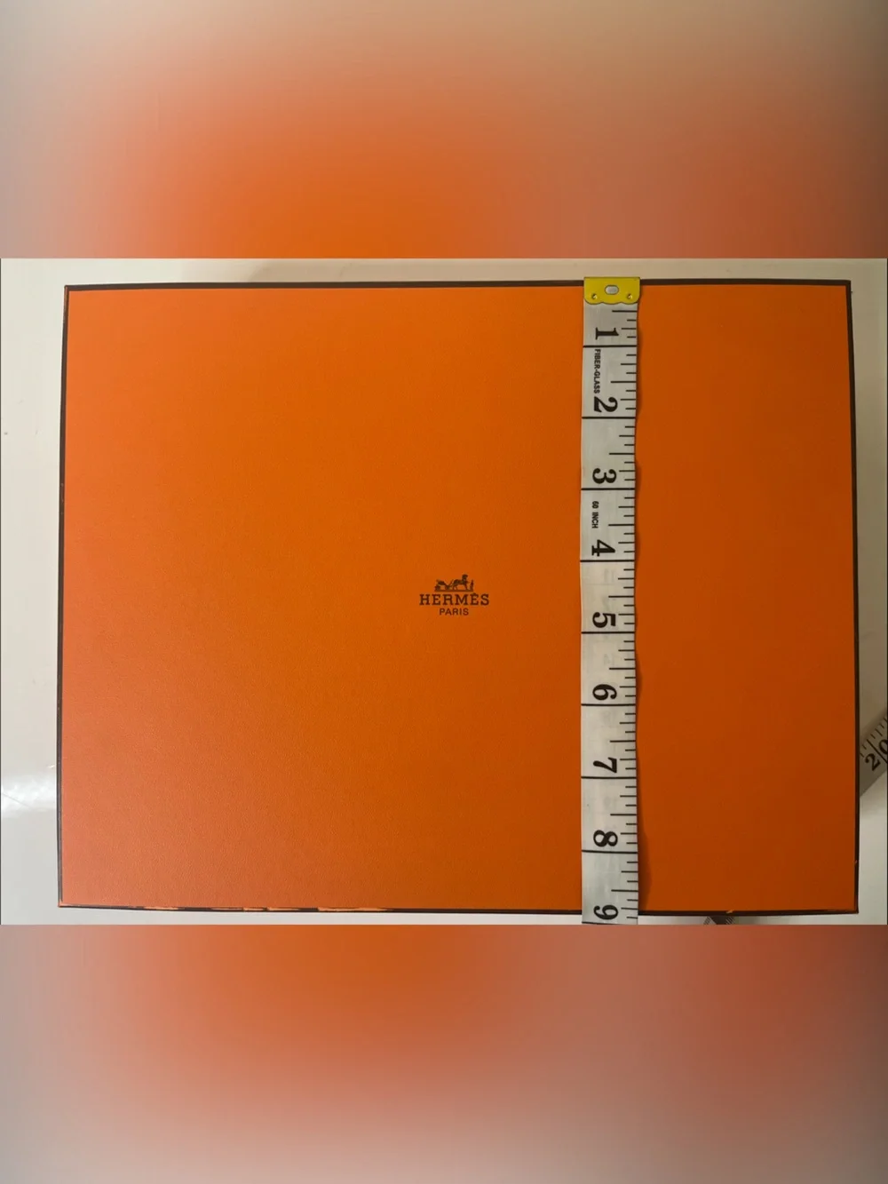 Hermès Signature Orange Empty Gift Box with Branded Ribbon